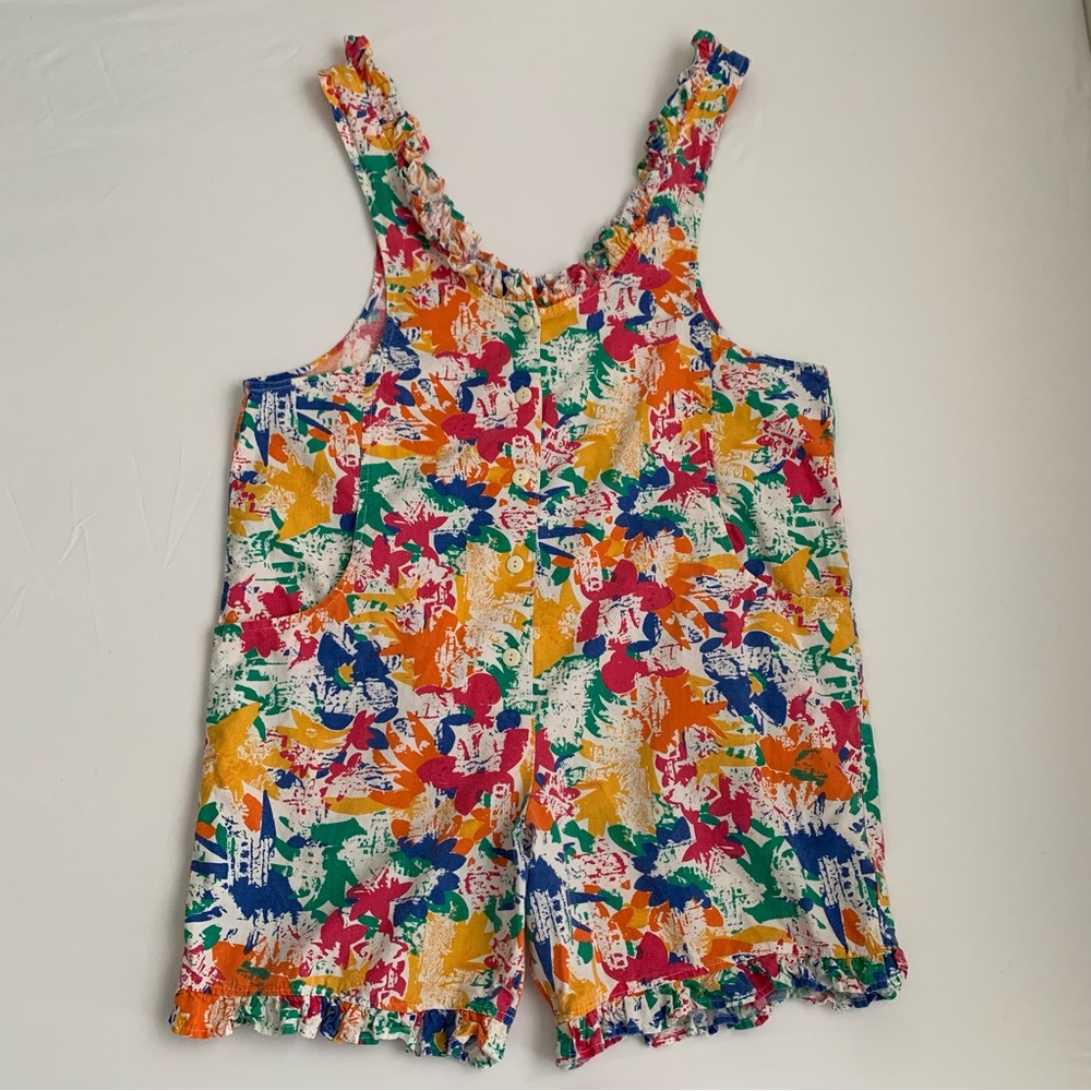 A STATE OF MIND BY PALMETTOS Vintage 80’s Funky Floral Romper